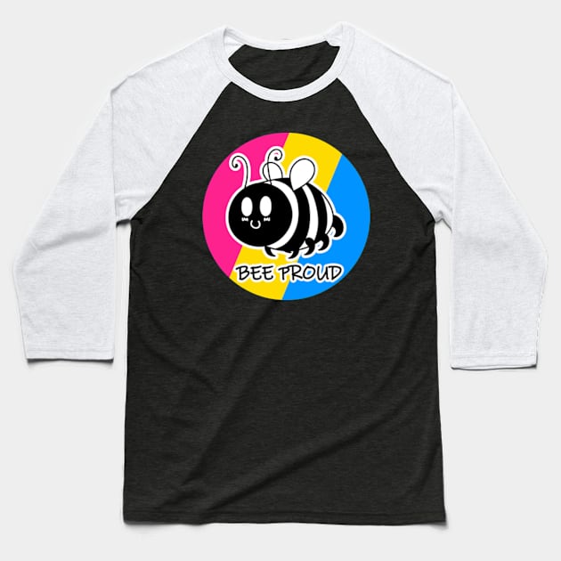 Bee Proud Pansexual/Panromantic Flag Baseball T-Shirt by JadedOddity